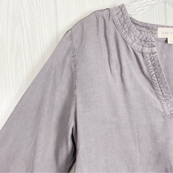 Cloth & Stone | Ladder Trimmed Peplum Blouse Size Medium - Picture 5 of 9